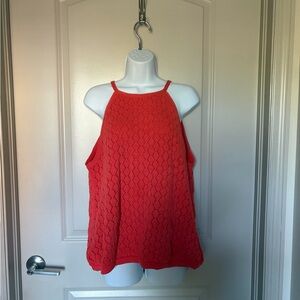 Boston Proper Coral Knit Top